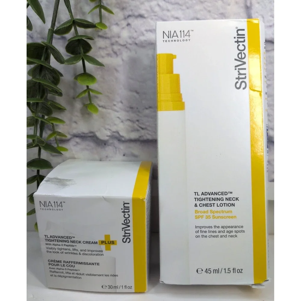NIB LOT 2🥰Strivectin TL Advanced Tightening Neck Cream+ Chest Lotion‎ Sunscreen